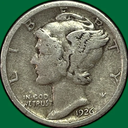 1926-S Mercury Dime Choice Fine F+/VF Coin #36866