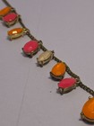Vintage Retro Pink Orange & White Statement Necklace — photo 5