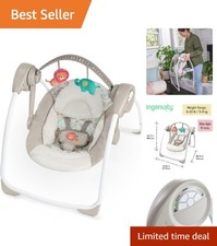Travel-Friendly Soothe 'n Delight Baby Swing - 6-Speed & Removable Toy Bar