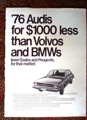 1976 Audi Print Ad