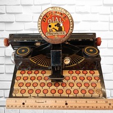 Vintage 1930's-40's Marx De-Luxe Dial Tin Litho Typewriter Toy GUC