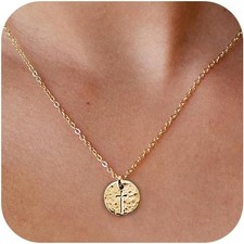 Small Cross Necklace for Women Dainty 14K Gold Silver Plated Cross Pendant Neckl