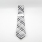 Calvin Klein Men's Silver Grey Chromatic Plaid Tie Necktie Classic 3"