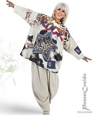 LAGENLOOK Pulli Pullover-Strick-Shirt Kapuzen...
