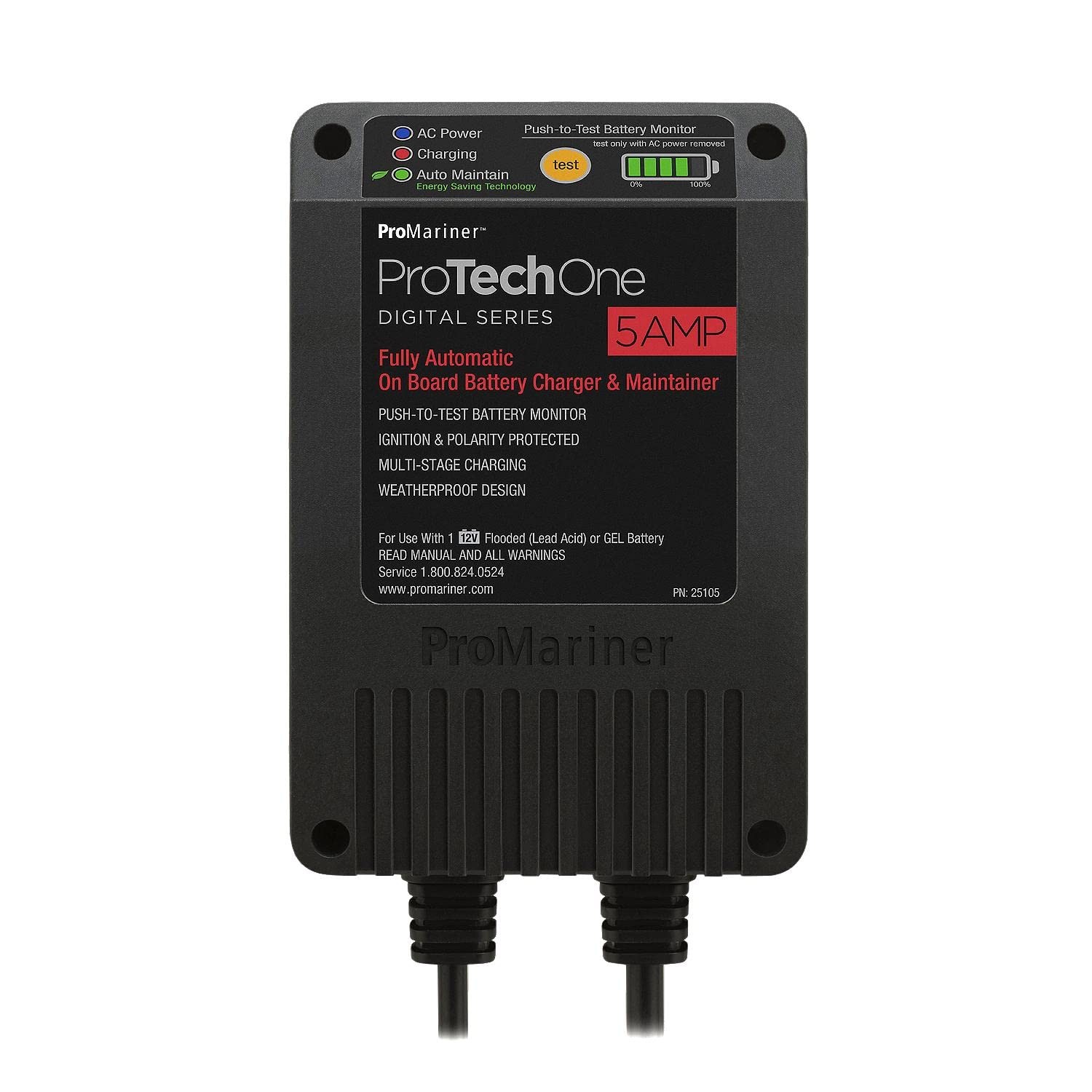 25105 ProTechOne Digital Series 5 Amp Fully Automatic On-board Battery Charger
