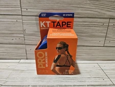 KT Tape Kinesiology Tape Pro 20 10" Pre-cut Strips Sonic Blue