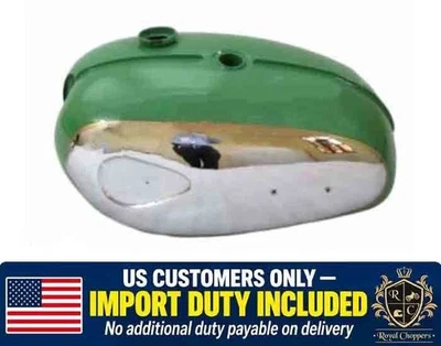 BSA A65 THUNDERBOLT VERDE PINTADO CROMO GAS COMBUSTIBLE TANQUE GASOLINA |... - Imagen 1 de 4