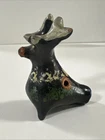 Vintage Folk Art  Zhbannikovskaya Clay Whistle toy deer Nizhny Novgorod Russian
