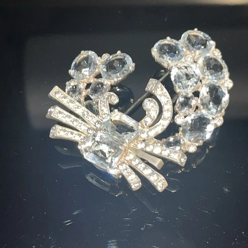 VINTAGE STERLING SILVER EISENBERG FUR CLIP BROOCH