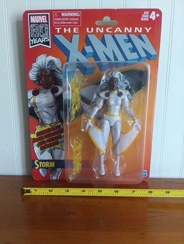Figura de acción Hasbro The Uncanny X-Men Marvel Legends Retro Storm White 6 pulgadas - Imagen 12 de 14