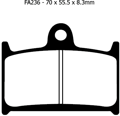 EBC/FA236 Brake Pads (Front) for Triumph Tiger Explorer, Trophy, Thunderbird... - Picture 2 of 2