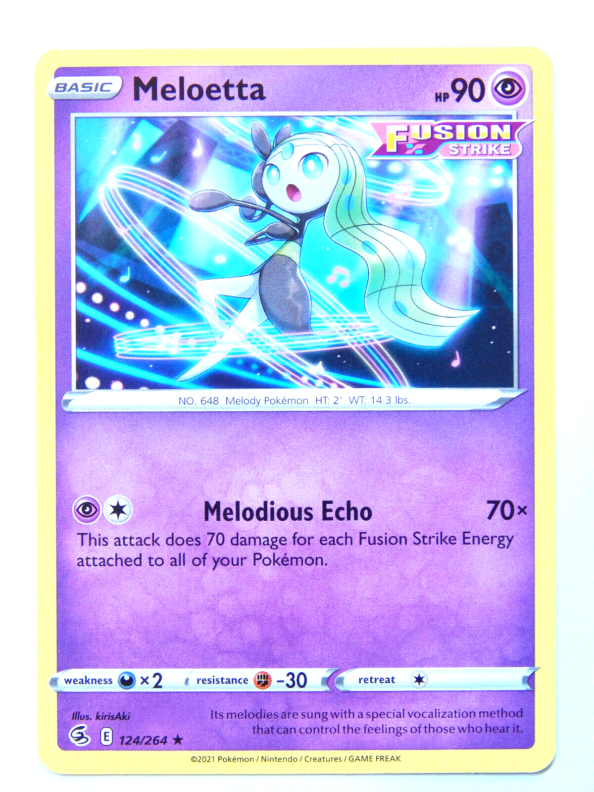 Meloetta 124/264 Rare Pokemon TCG Fusion Strike NM-MT