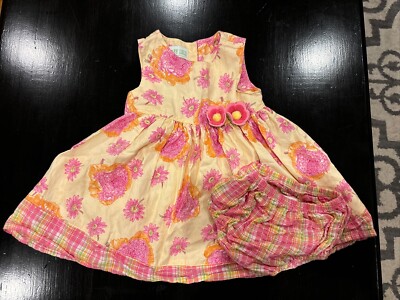 Baby Lulu 18 Months Floral Spring Summer Dress With Diaper Cover | eBay
