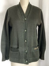 Vintage 1940s Varsity Club Wool Knit Cardigan Sweater Letterman Albion Mills 40s