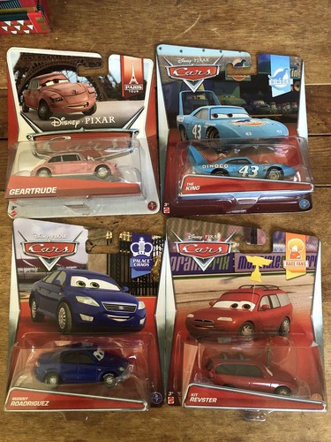 Lote De 4 Coches Disney Pixar 2014 Nuevos Precintados El Rey Manny Geartrude Raro