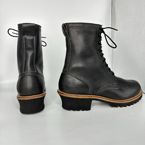 Dunham-Botte homme vintage cuir bûcheron bout acier 9 M noir 6813 - Photo 11/12