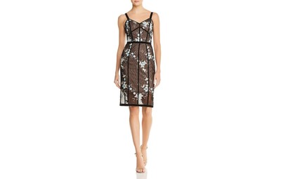 BRONX AND BANCO Full Zip Marietta Floral Illusion Dress - Size 6 NWT