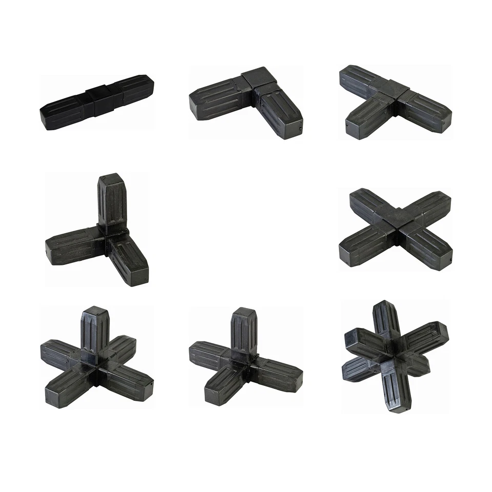 SAPPHIRE Square Tube Connector Joints Square Joints Connections 25mm 1"- 2 3 4 5 6