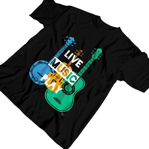 Camiseta 1Tee niños en vivo, música, jugar - Imagen 2 de 5