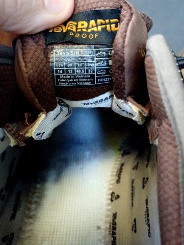 Teva Men's Riva RP Dark Brown/Olive Leather Hiking Boots shoes Size 13/14 READ - Picture 9 of 16
