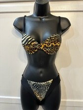 2 Piece Bikini with Animal Print, Adjustable Padded Top 