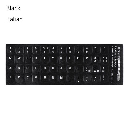 Arabic Deutsch Keyboard Stickers Spanish Alphabet Layout Russian Letter - Picture 17 of 28