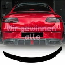 für Mercedes C238 E300 E400 E53 Glanz Schwarz Heckspoiler Abrisskante Spoiler