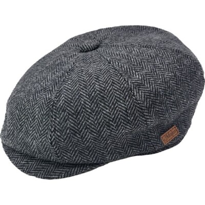 Majorwear Peaky Blinder Zeitungsjunge Flatcap Bakerboy Gatsby Wollmischung Fischgrätmuster