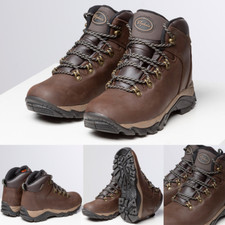 Rydale Walking Boots Waterproof Hiking Walking Outdoor Lace Up Boot Brown