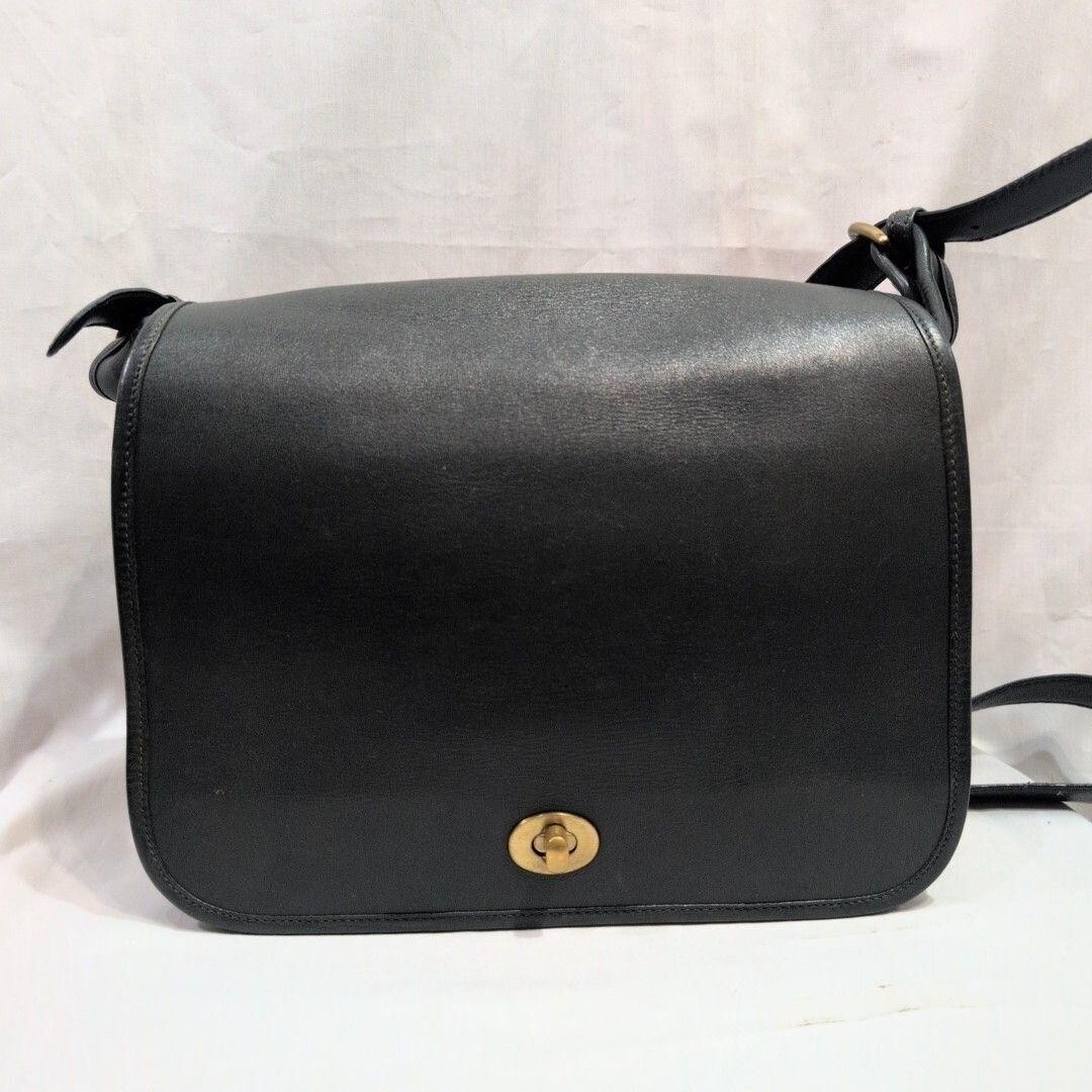 Usa Old Coach Shoulder Bag 202-03 Turnlock Dark Green