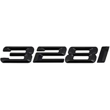 328i Gloss Black Rear Trunk Emblem Badge for BMW 328i Decal Numbers Letters