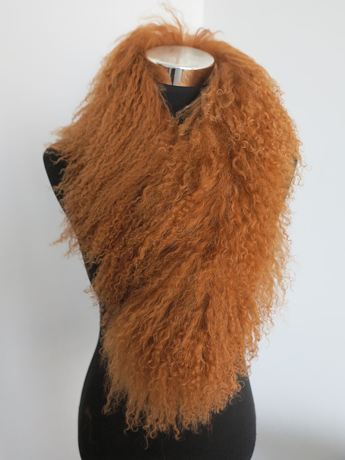 100% Genuine Mongolian lamb fur scarf /fur collar/ fur wrap 100% Genuine Mongolian lamb fur scarf /fur collar/ fur wrap