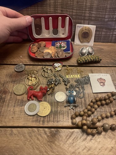 Junk Drawer Jewelry And Coin Lot - Picture 1 of 10