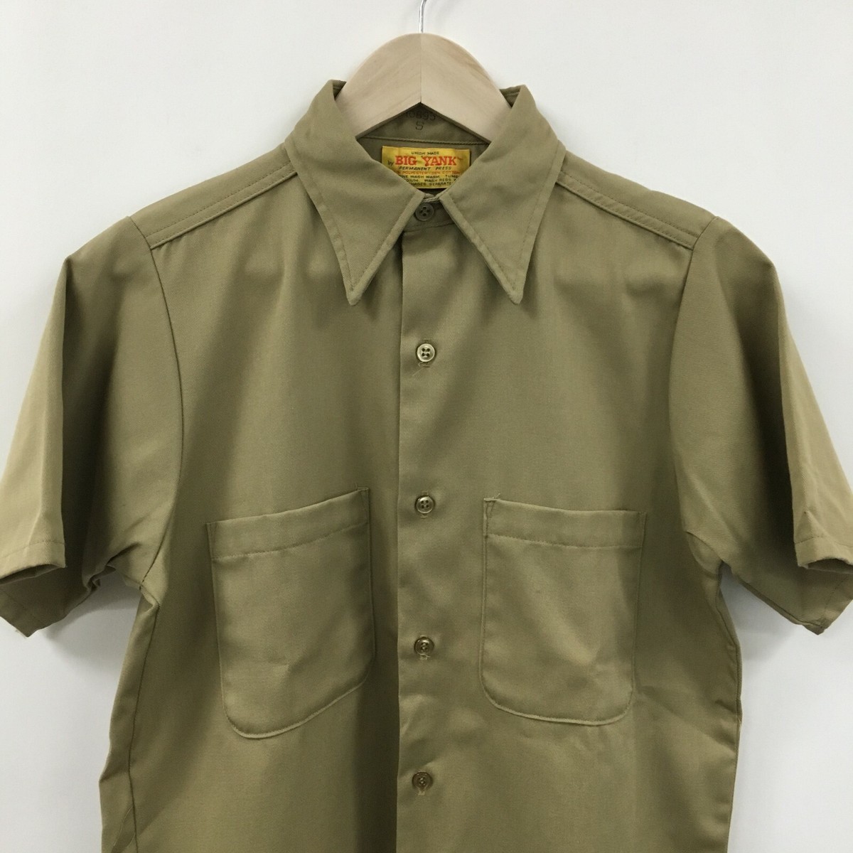 NWOT Vintage Mens Small BIG YANK Poly Cotton Work Shirt Perm NWOT Vintage Mens Small BIG YANK Poly Cotton Work Shirt Perm