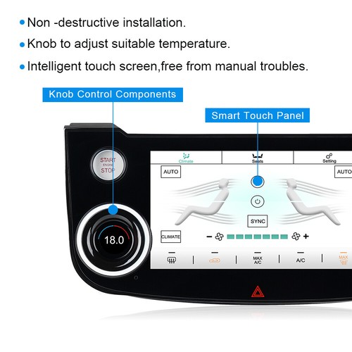 Módulo de control de clima de aire acondicionado táctil LCD para Jaguar XEL 2018 19 - Imagen 10 de 12
