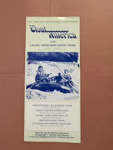 Vintage Laurel Highlands River Tours Pennsylvania Reiseprospekt