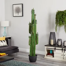 6.5ft Giant Cactus Succulent Artificial Plant Home Decor. Retail $576
