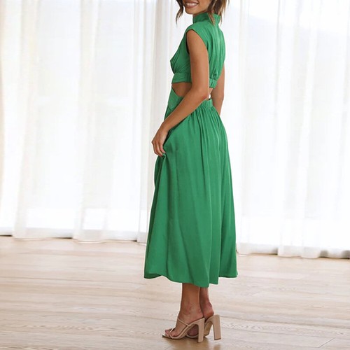 Einfarbiges Sommer-Partykleid Maxikleid Partykleid Sommerkleid. ≌ - Picture 14 of 28