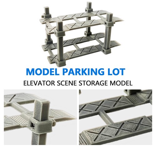 Diorama 1/64 Parking Lot Model Double Lift Rack Model Garage Scene Building Tol0 - Picture 4 of 12