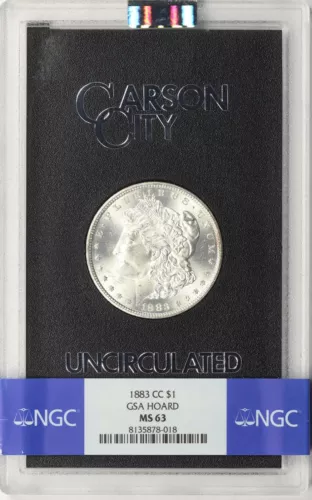 1883-CC $1 Morgan Dollar GSA Hoard NGC MS63