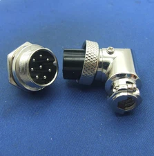 2 sets Right Angle GX16- 8Pin Aviation Plug 16mm M/F socket Panel Power Chassis