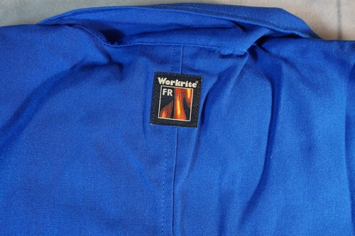 NWT Workrite Nomex Flame Resistant Lab Coat XXL Blue Lightweight FR Uniform - Picture 6 of 12