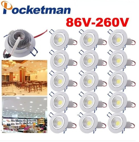 3/5/7W Dimmable LED Ceiling Light Recessed COB Downlight Spotlight for Home 110V - Picture 2 of 12