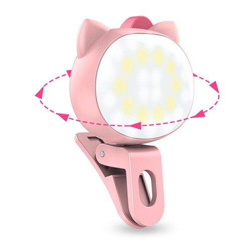 16 LED Selfie Flash Fill Flash Light Fit Samsung iPhone 3 Farben Niedlich - Zdjęcie 8 z 11