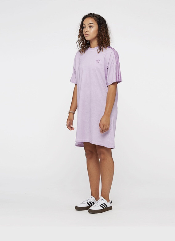Women's Adidas Originals Lilac T-shirt Dress S | eBay