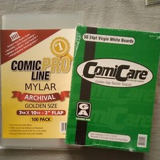 GOLDEN AGE MYLITES / MYLAR & BACKING BOARDS  195mm x 265mm  10 OF EACH PER ORDER