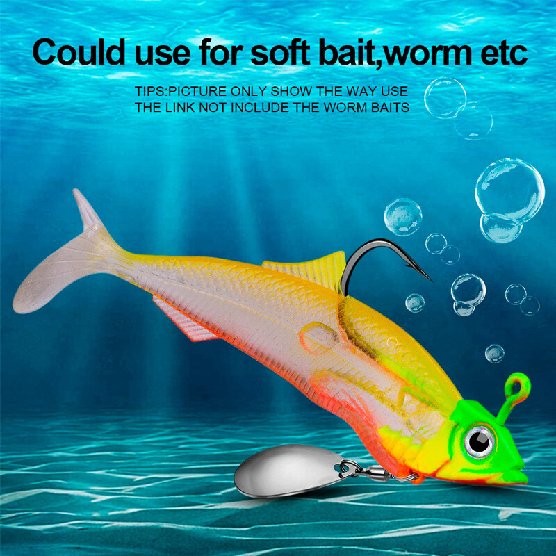 Underspin/ Herring Head Bass Jig 3/4oz (3 Pack) With Mustad Hooks