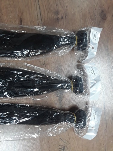3 BUNDLES BRASILIANISCHES REINES MENSCHLICHES HAAR DICK SEIDIG GLATT 18+18+18 ZOLL 300g.12A - Bild 5 von 8
