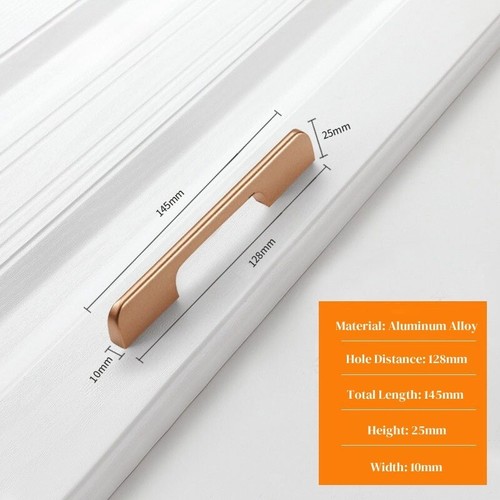 Aluminum Kitchen Cabinet Door Handles Drawer Knobs Cupboard Pulls Bar Gold - Bild 12 von 13