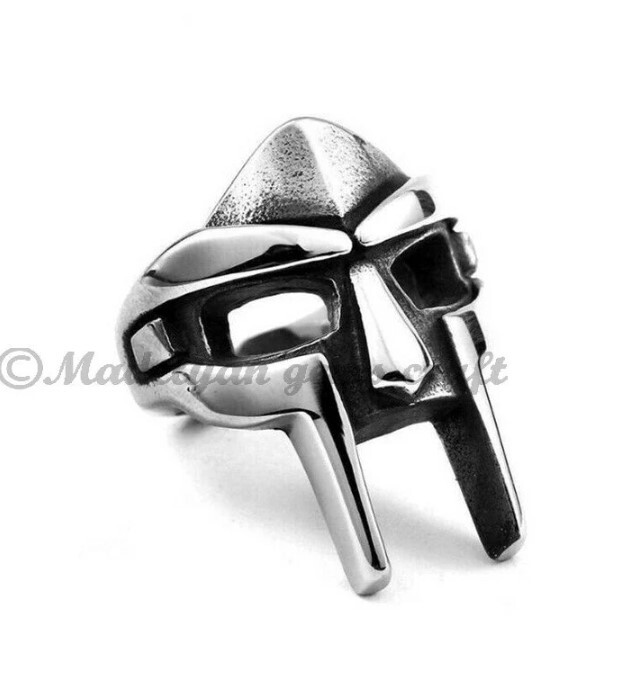MF Doom Mask Ring Dr Doom Gladiator Streetwear Ring 925 Sterling MF Doom Mask Ring Dr Doom Gladiator Streetwear Ring 925 Sterling